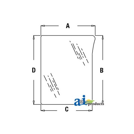 A & I Products Glass, Front, Lower (RH) 37.5" x23" x2" A-L78534